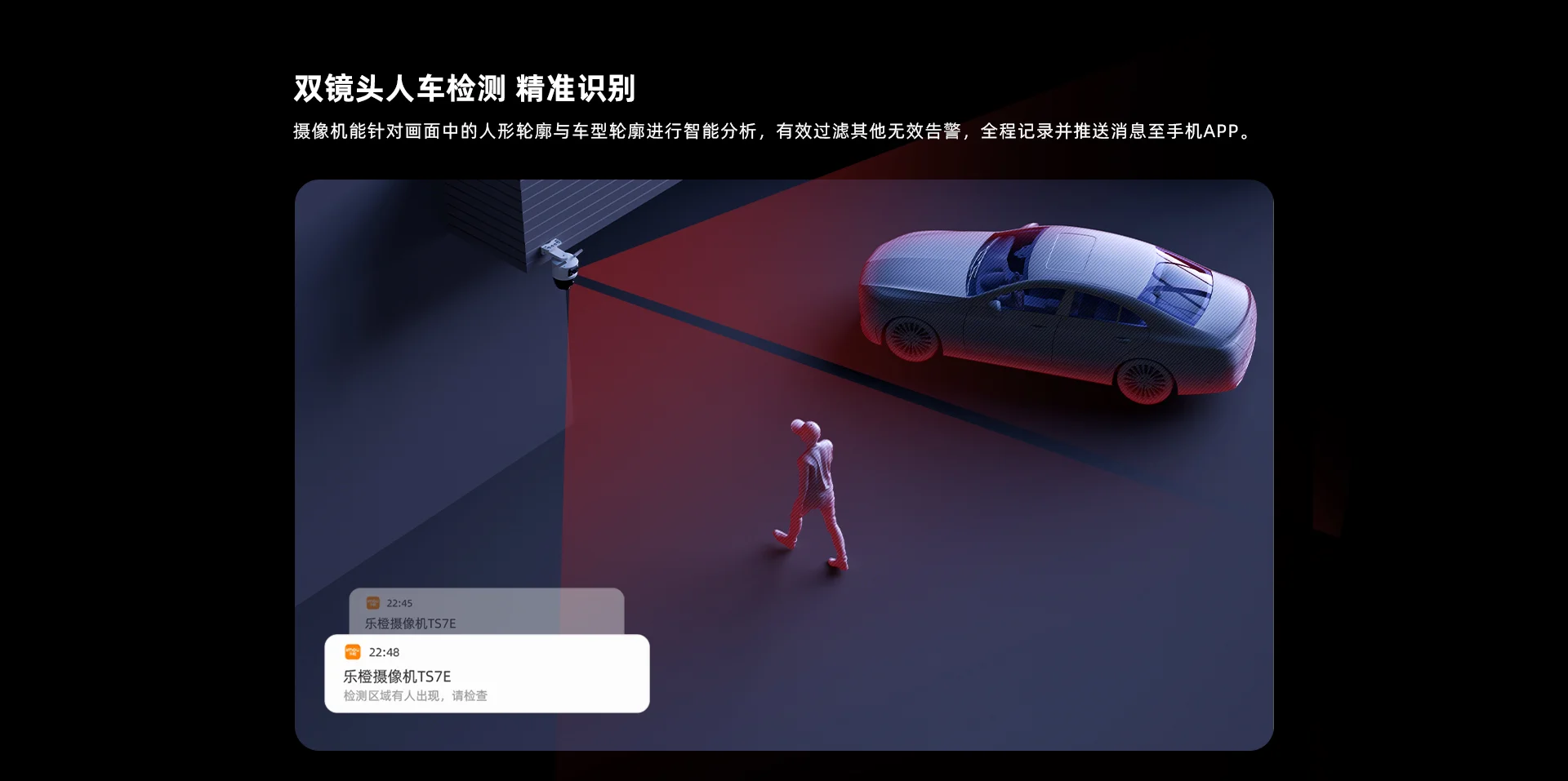 【搭配AI智见年套餐】TS7E 1600万室外双目防水摄像机