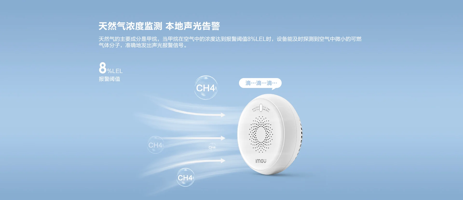燃气泄漏传感器 需搭配网关使用