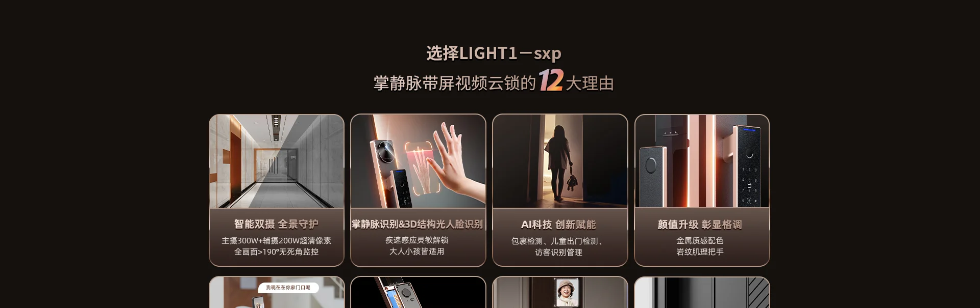 LIGHT1-sxp 掌静脉双摄智能人脸门锁