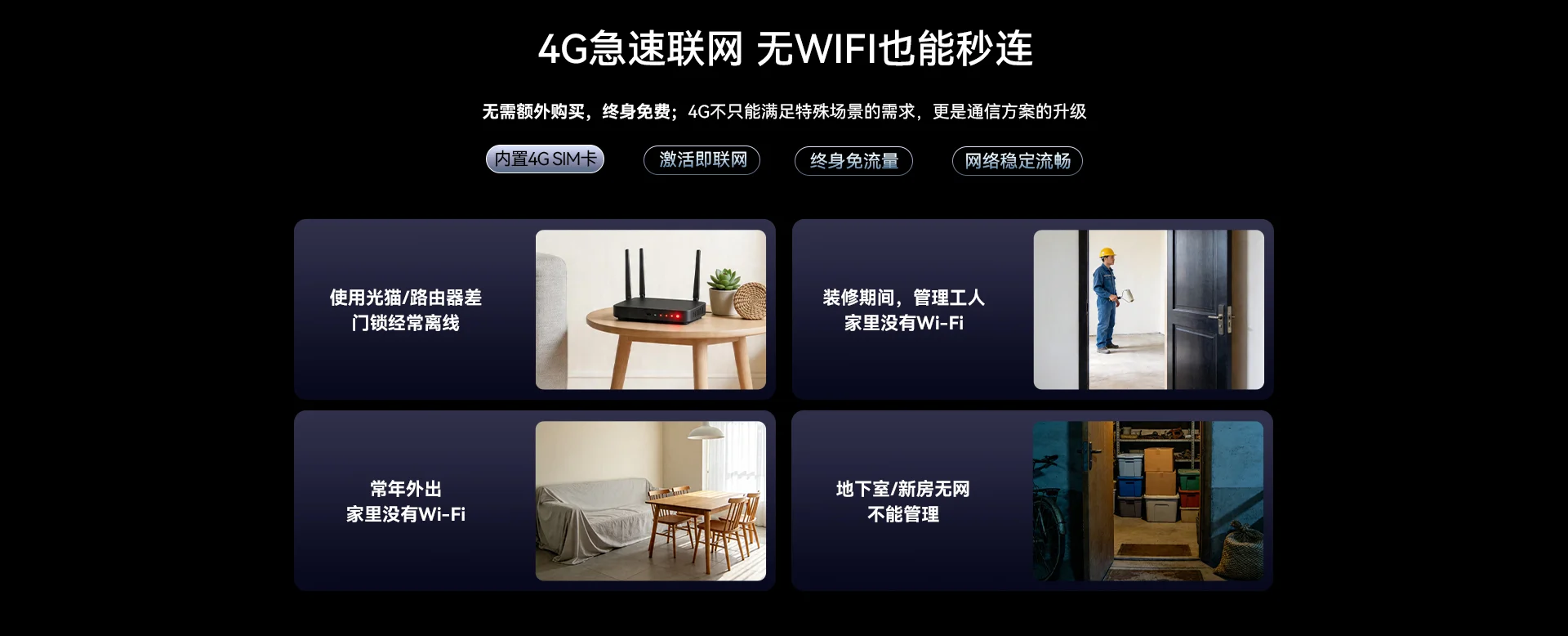 【新品上市】乐橙AI智能锁 L10 Max 4G终身免流门锁
