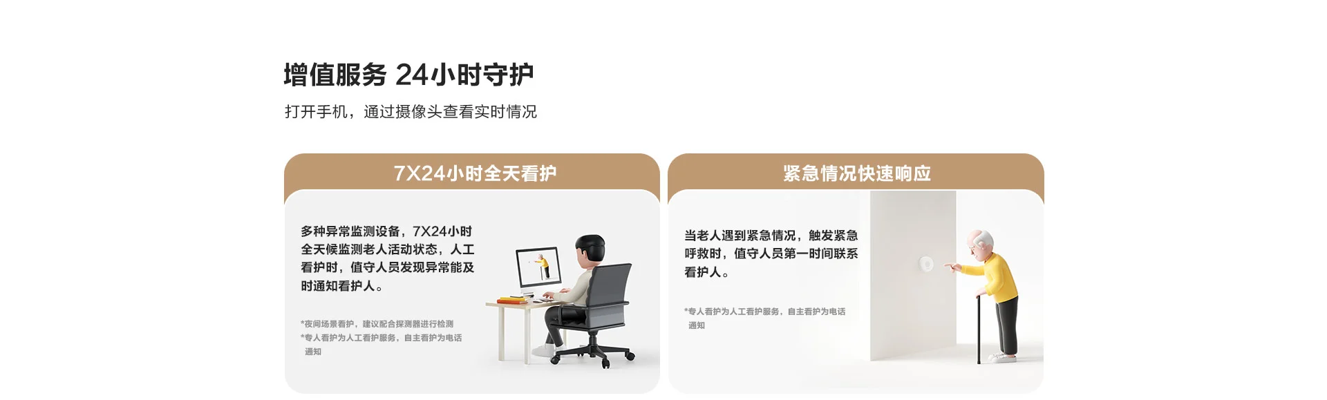 老人看护值守服务套装 实时知悉老人安全